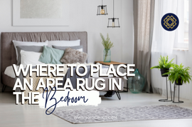 Where to place an area rug in the bedroom