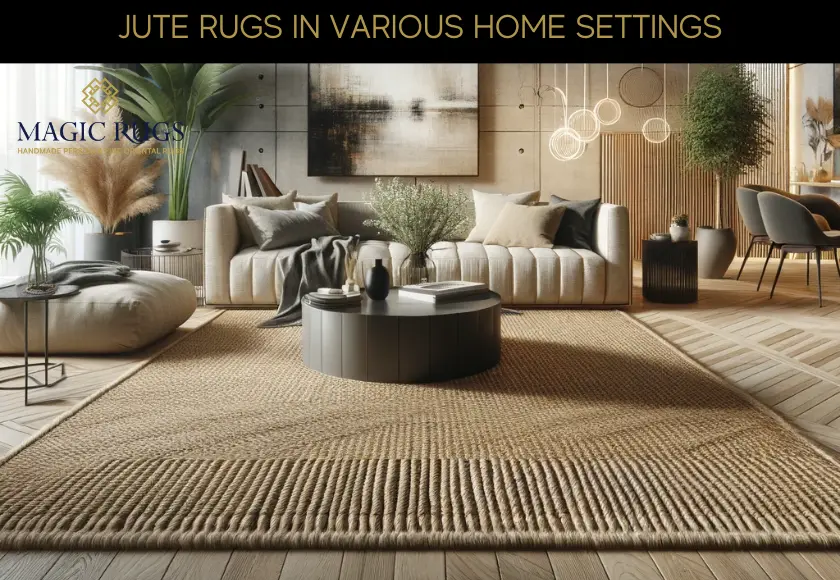 Jute Rugs in Various Home Settings