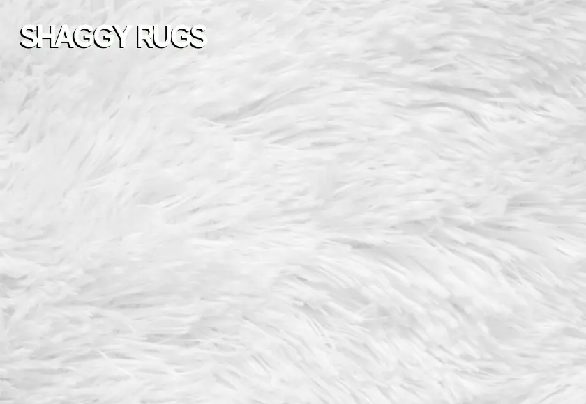 shaggy rugs, white