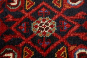 Vintage Tribal 4X10 Hamedan Persian Runner Rug