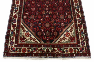 Vintage Tribal 4X10 Hamedan Persian Runner Rug