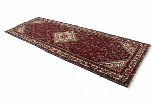 Vintage Tribal 4X10 Hamedan Persian Runner Rug