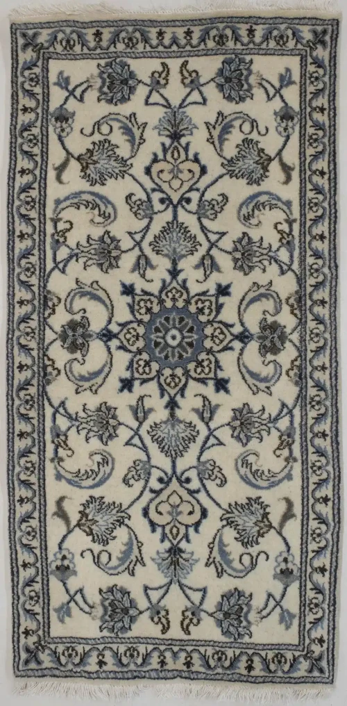 Cream Classic 2X5 Nain Persian Wool Rug