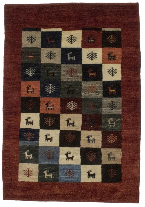 Muiticolored Tribal 3X5 Gabbeh Persian Rug