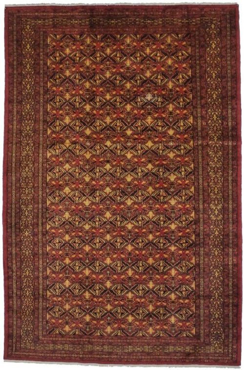 Vintage Red Tribal 5X7 Turkoman Persian Rug