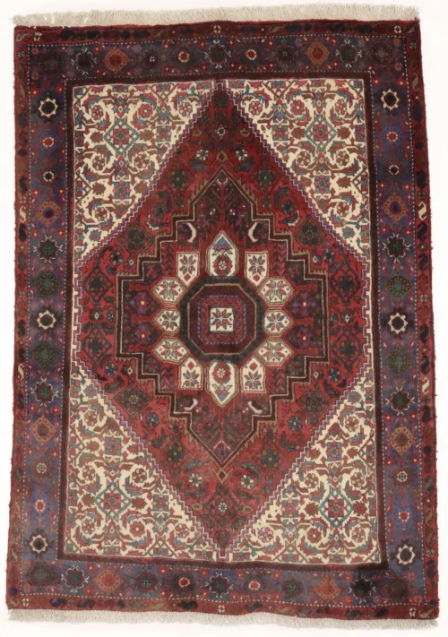 Vintage Floral Geometric 3X5 Bidjar Persian Rug