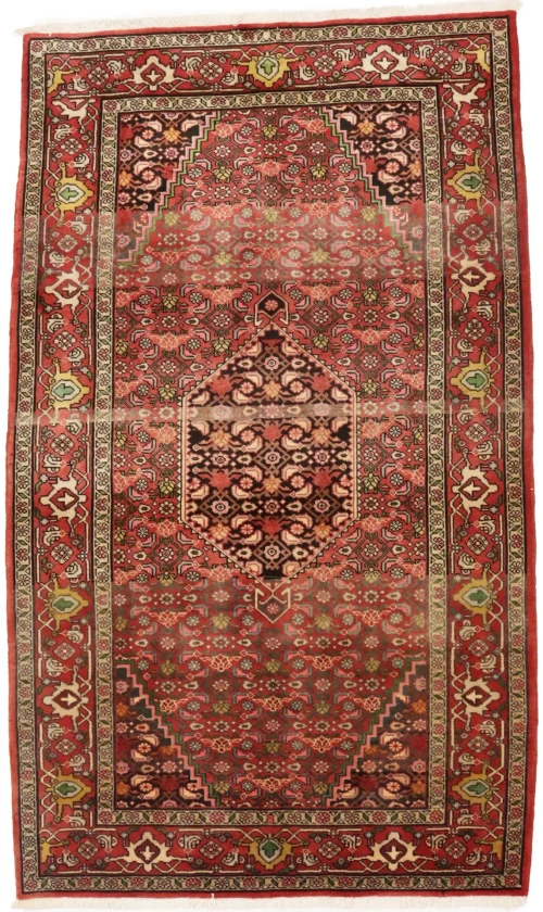 Vintage Floral Red 4X7 Bidjar Gholtogh Persian Rug