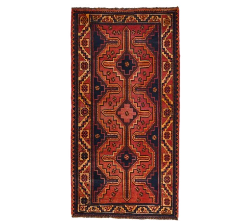 Red Vintage Tribal Red 4X8 Shiraz Persian Oriental Rug