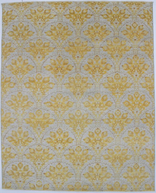 Cream Floral 8X10 Modern Oriental Rug