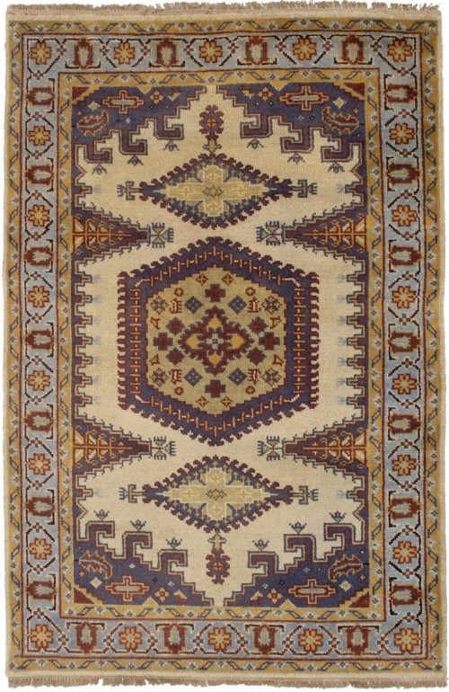 Beige Geometric 4X6 Viss Oriental Rug