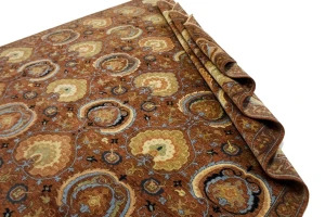 Cinnamon Brown Floral 9X12'6 Osh Chobi Peshawar Oriental Rug
