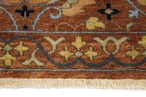 Cinnamon Brown Floral 9X12'6 Osh Chobi Peshawar Oriental Rug