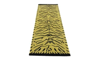 Goldish Beige Tribal 3X8 Fine Nepali Oriental Runner Rug