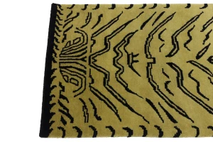 Goldish Beige Tribal 3X8 Fine Nepali Oriental Runner Rug
