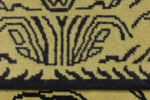 Goldish Beige Tribal 3X8 Fine Nepali Oriental Runner Rug