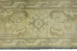 Gray Floral 4X12 Oushak Chobi Oriental Runner Rug
