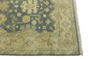 Gray Floral 4X12 Oushak Chobi Oriental Runner Rug