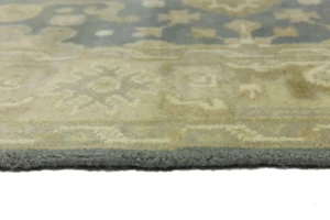 Gray Floral 4X12 Oushak Chobi Oriental Runner Rug