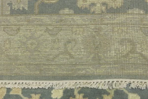Gray Floral 4X12 Oushak Chobi Oriental Runner Rug