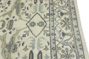 Cream Floral 9X12 Oushak Oriental Rug