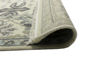 Cream Floral 9X12 Oushak Oriental Rug
