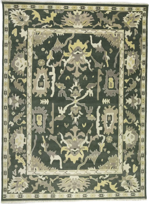 Muted Colors Floral 10X14 Oushak Chobi Oriental Rug