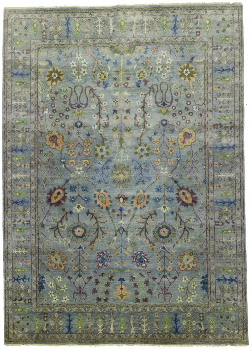 Muted Colors Floral 8X10 Oushak Chobi Oriental Rug