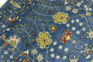 Blue Floral Traditional 3X5 Oushak Chobi Oriental Rug