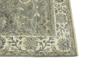 Gray Floral Peshawar 6X9 Oushak Chobi Oriental Rug
