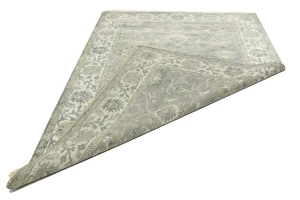 Gray Floral Peshawar 6X9 Oushak Chobi Oriental Rug