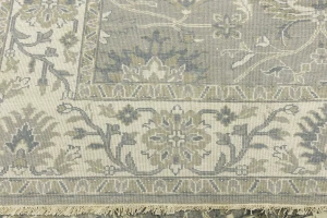Gray Floral Peshawar 6X9 Oushak Chobi Oriental Rug