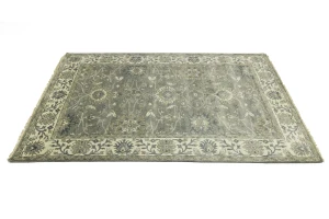 Gray Floral Peshawar 6X9 Oushak Chobi Oriental Rug