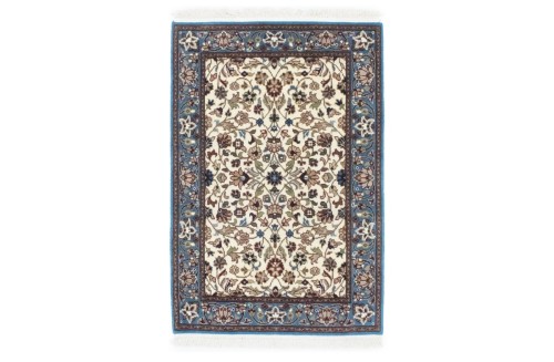 Cream Floral Kirman 3X4 Oriental Rug