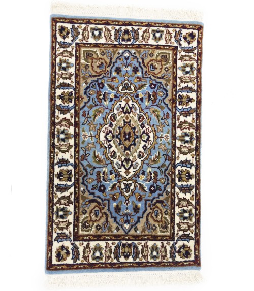 Blue Floral Kirman 2X3 Oriental Rug