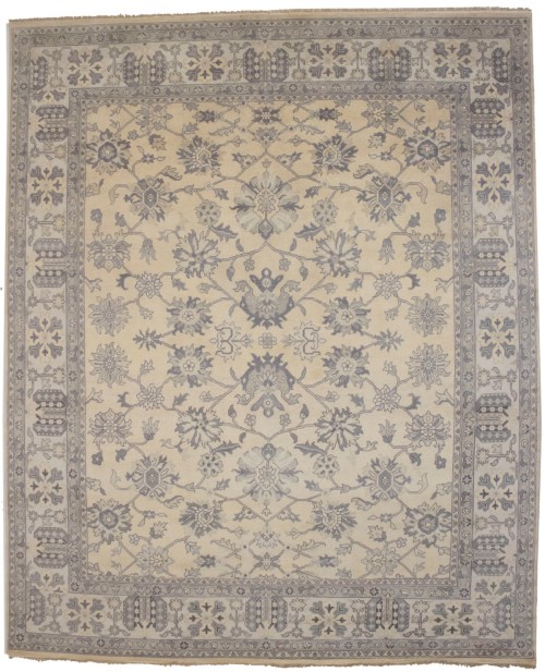 Vanilla Cream Floral 12X15 Oushak Chobi Oriental Rug