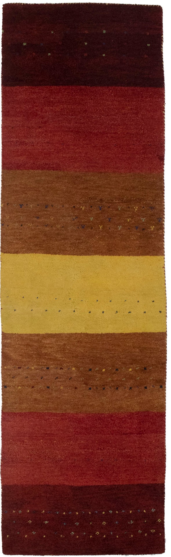 Multicolored Tribal 3X8 Indo-Gabbeh Oriental Runner Rug