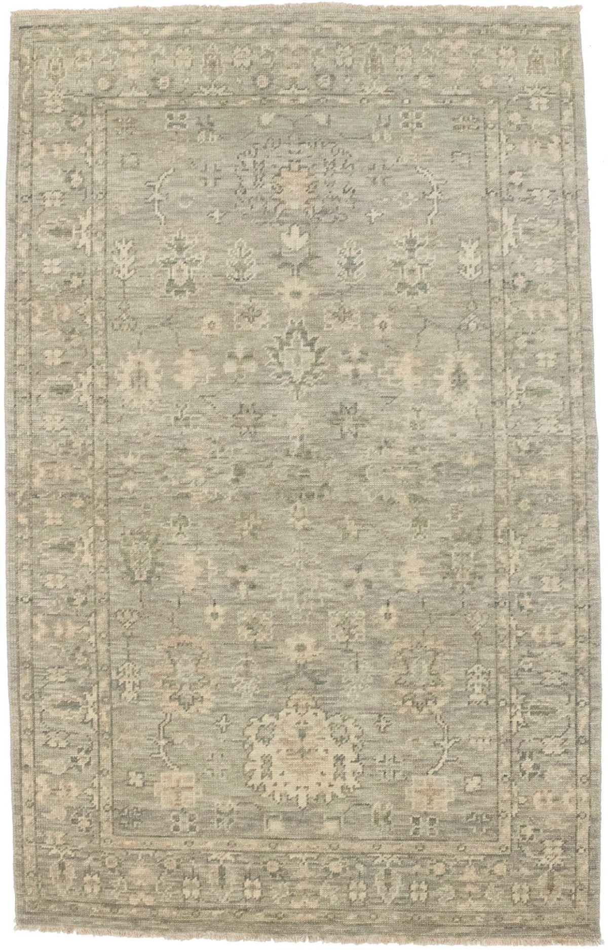 Taupe Floral Transitional 5X8 Oriental Rug