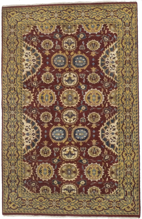 Dark Red Floral 6X9'5 Chobi Oriental Rug