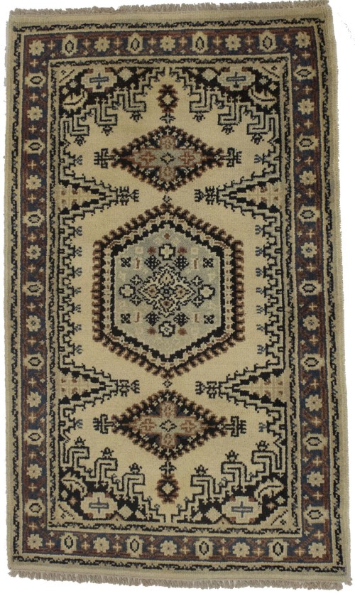 Cream Geometric 3X5 Viss Oriental Rug