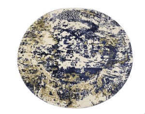 Distressed Floral Modern 6X6 Hand-Loomed Round Rug