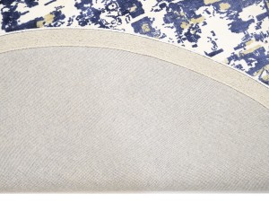 Distressed Floral Modern 6X6 Hand-Loomed Round Rug