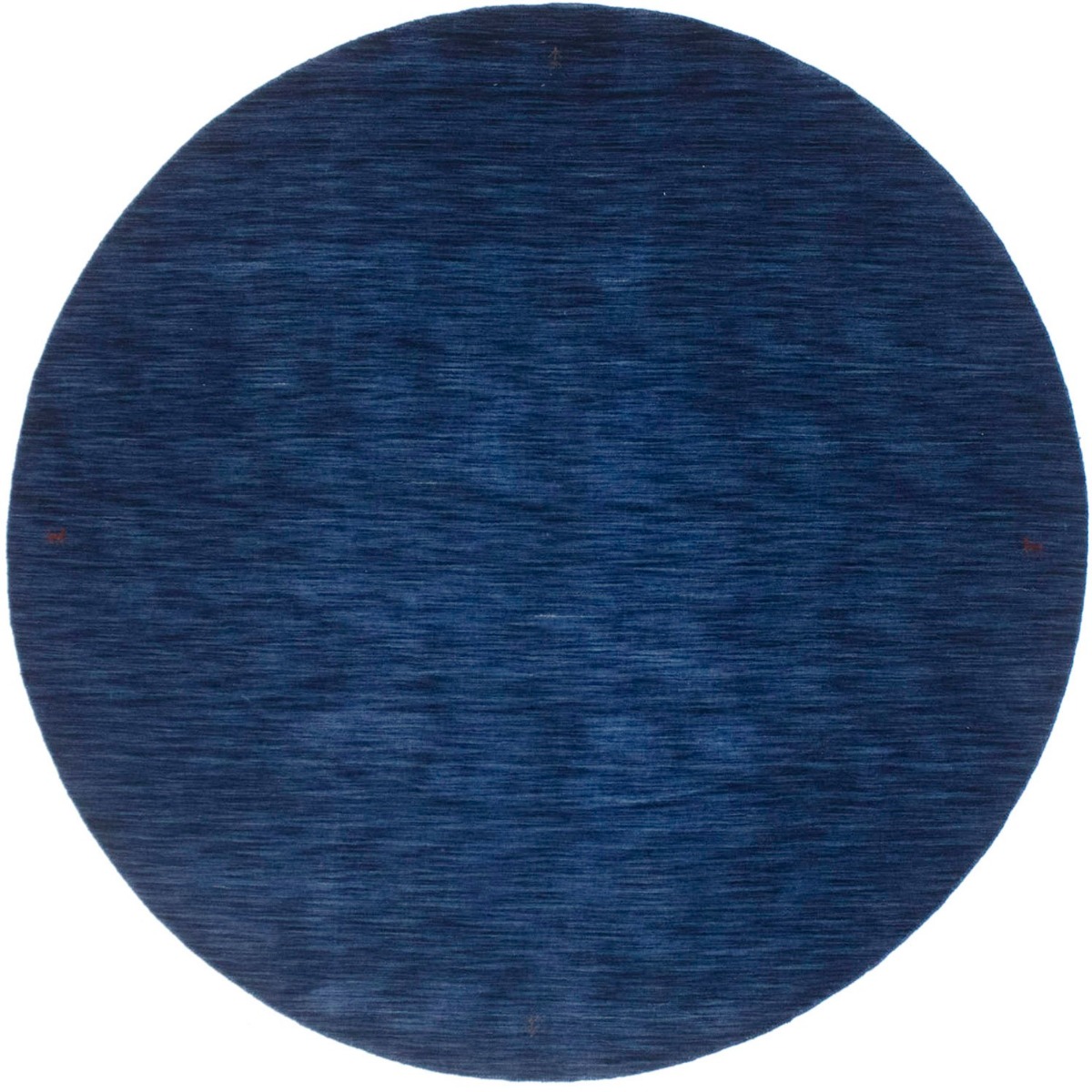 Solid Navy Blue 8X8 Oriental Modern Round Rug