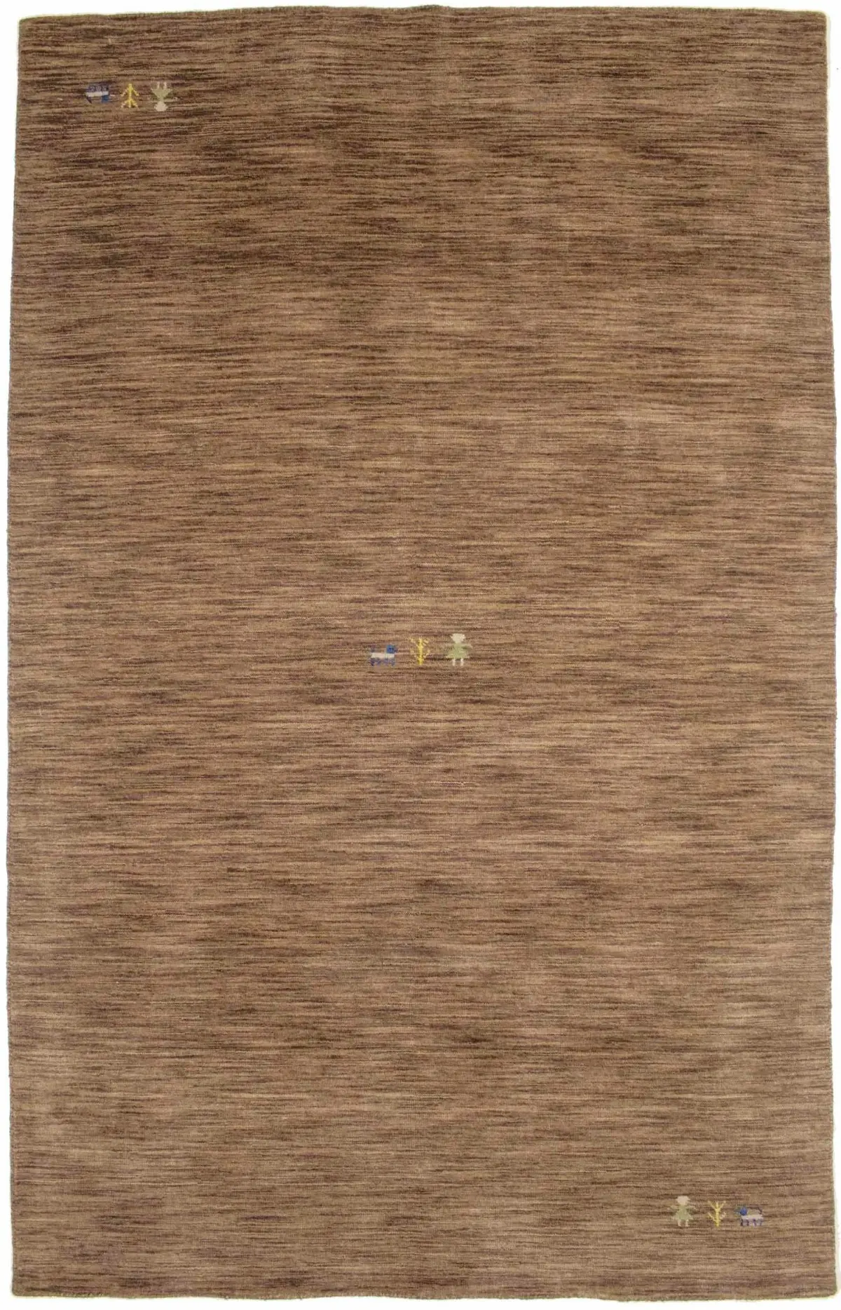 Solid Brown 5X8 Oriental Modern Rug