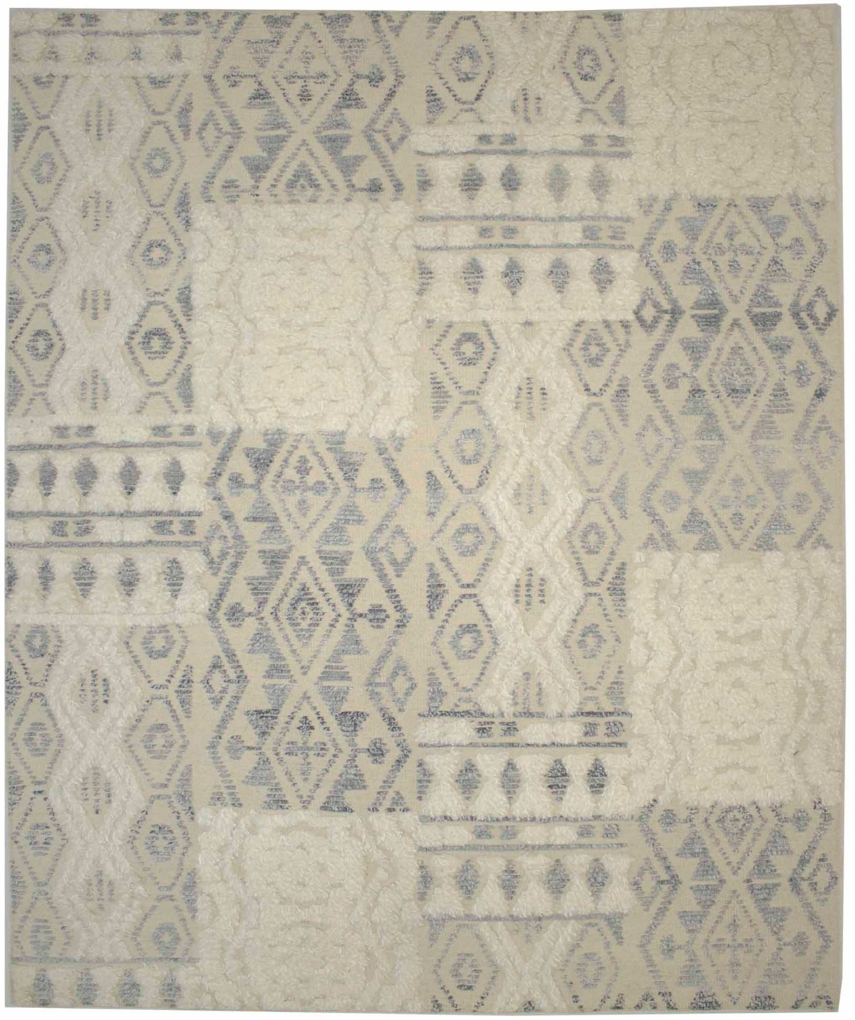 Cream Modern 8X10 Oriental Moroccan Style Rug