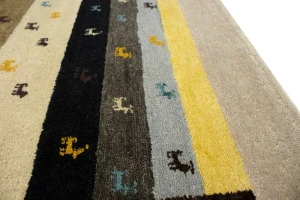 Multicolored Stripes Tribal 4X6 Indo-Gabbeh Oriental Rug