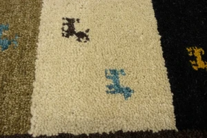 Multicolored Stripes Tribal 4X6 Indo-Gabbeh Oriental Rug
