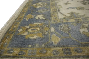 Cream Floral 8X10 Traditional Oushak Chobi Oriental Rug