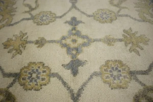 Cream Floral 8X10 Traditional Oushak Chobi Oriental Rug