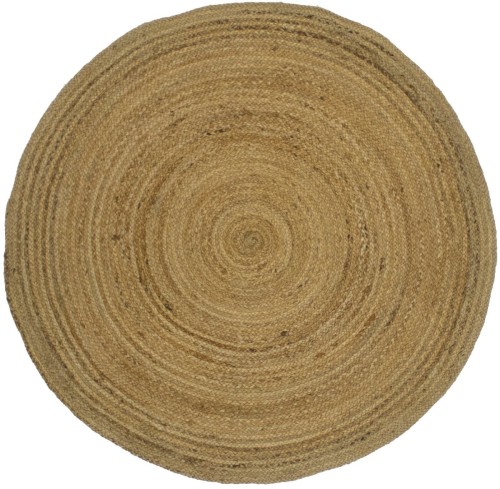 Reversible Braided Style 4X4 Jute Modern Round Rug