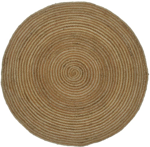 Reversible Braided Style 4X4 Jute Modern Round Rug